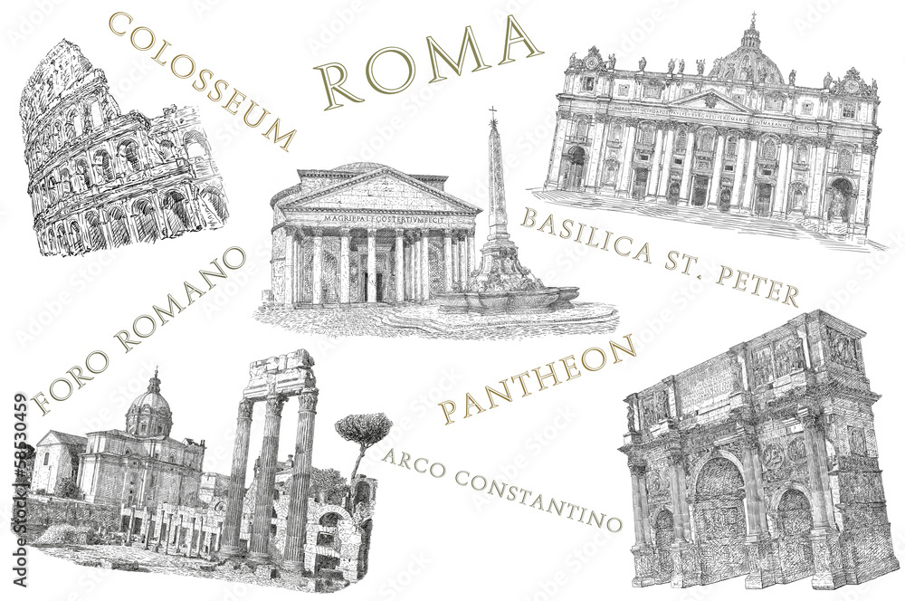 Naklejka premium Ancient Rome illustration