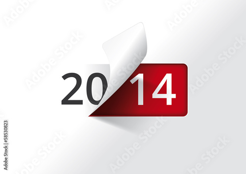 Carte de voeux 2014 - On tourne la page (version blanche)