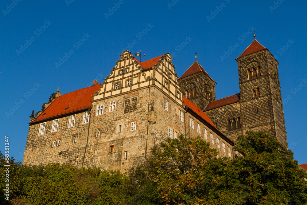 Blick auf die Stiftskirche Quedlinburg