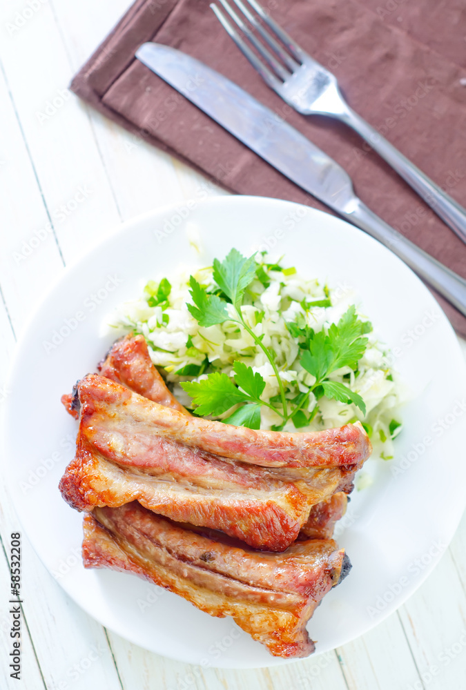 meat on plate meat on plate