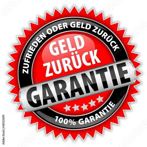 Geld zurück Garantie - zufrieden oder Geld zurück
