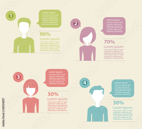 people icons infographic concept