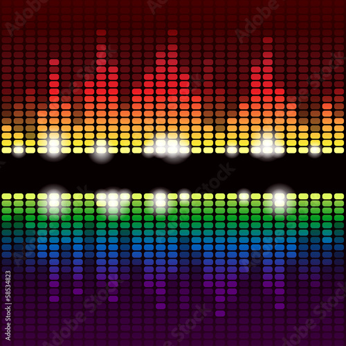 Rainbow equalizer vector background