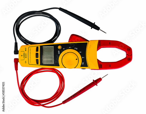 Photography Digital clamp meter and test leads