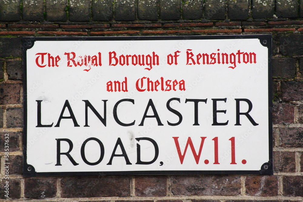 Lancaster road street sign a famous London Address Lancaster road street sign a famous London Address