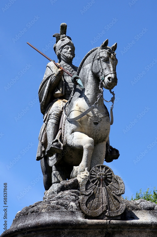 Equestrian statue of Saint Longinus near Braga, Portugal Equestrian statue of Saint Longinus near Braga, Portugal