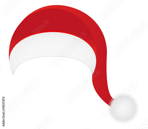 Santa Claus hat isolated on white background