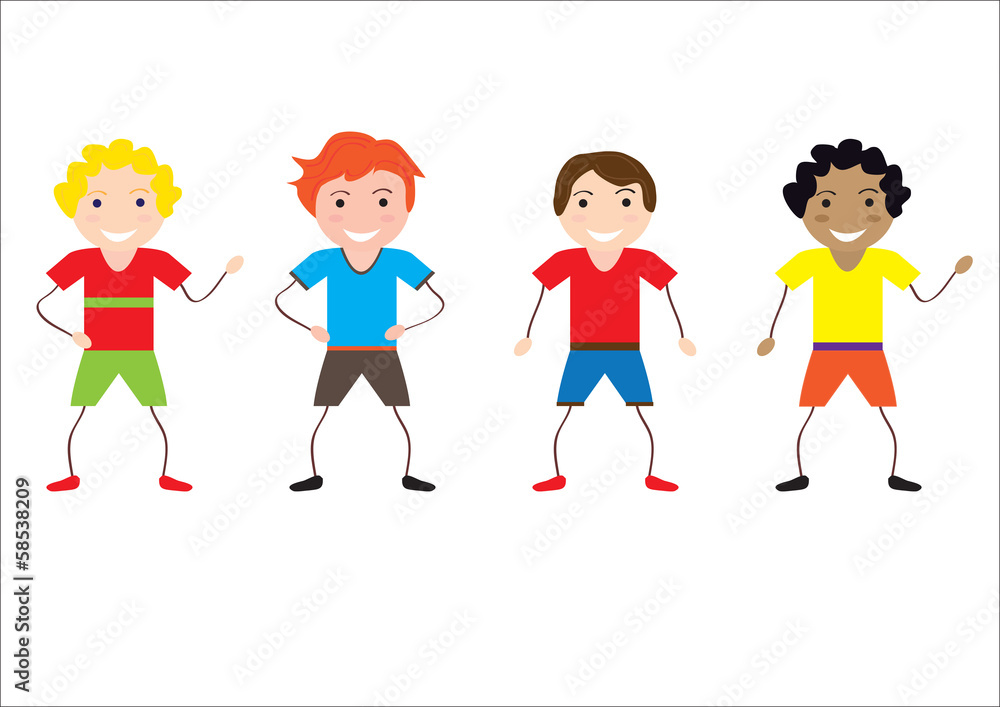 happy and colorful boys, children, teenagers happy and colorful boys, children, teenagers