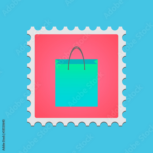 Post stamp with icon
