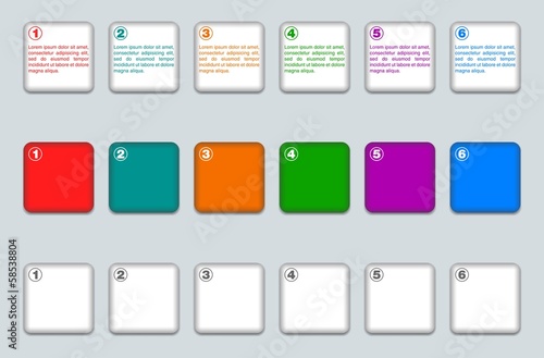 Infographic - square shapes