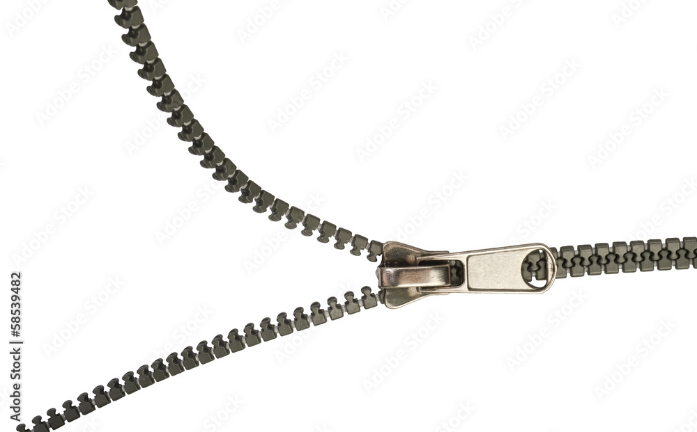 zipper isolated on white StockFoto Adobe Stock
