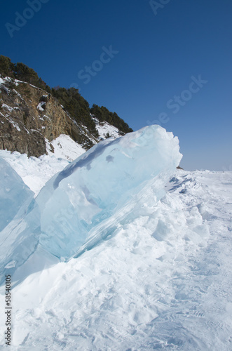 Frozen Baikal lake,Russia