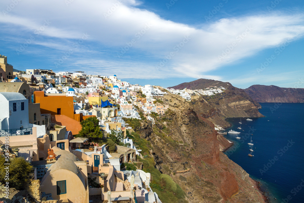 Gorgeous view of the Oia village, Santorini island, Greece