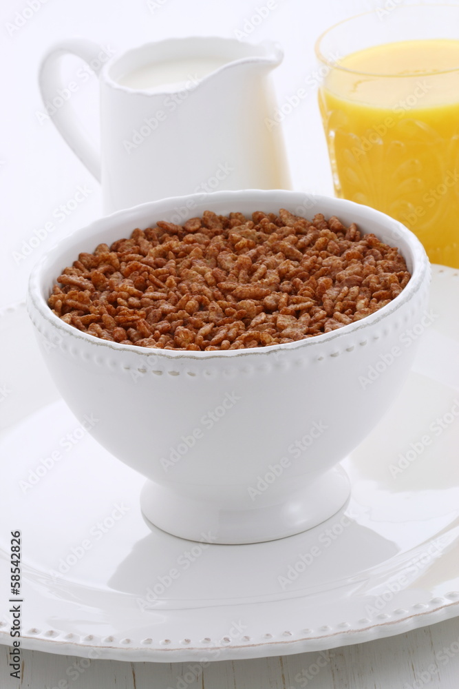 Delicious crisped rice chocolate cereal Delicious crisped rice chocolate cereal