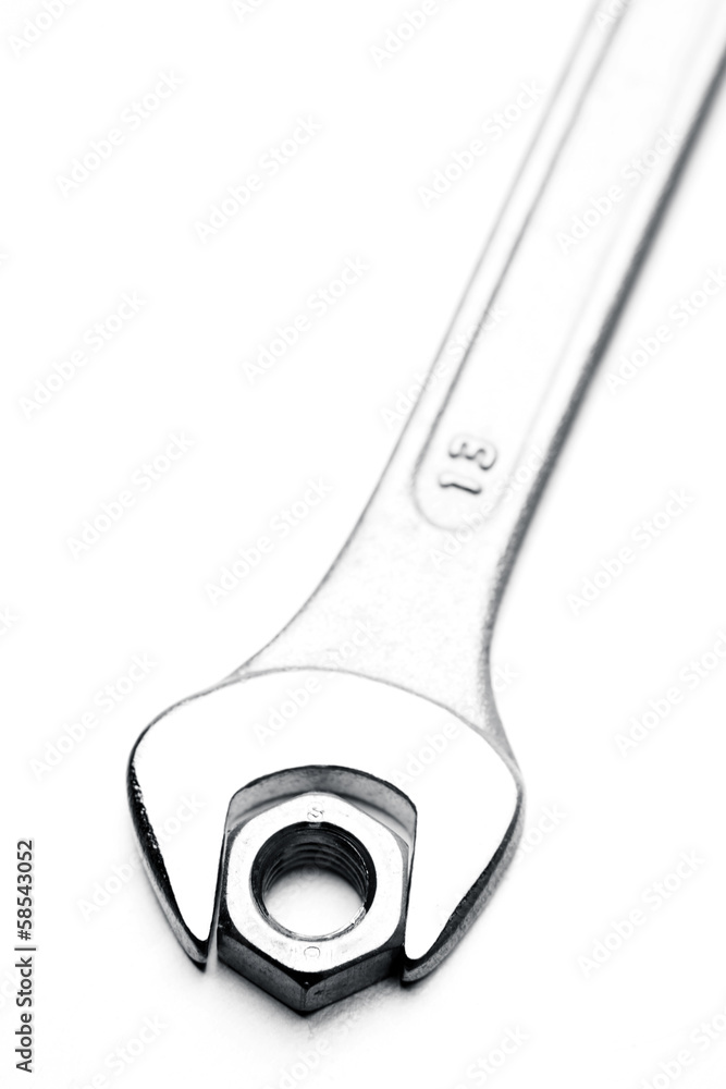 Spanner and nut Spanner and nut