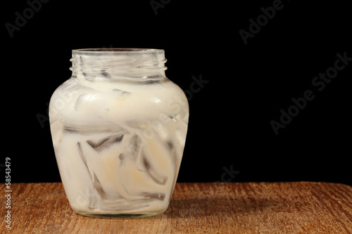 Empty yorgurt jar