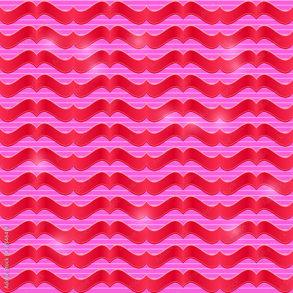 Red Shiny Wavy Band Illustration Red Shiny Wavy Band Illustration