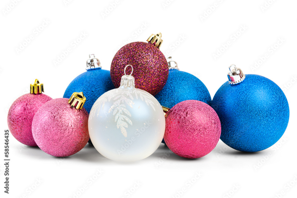 christmas balls isolated on white background christmas balls isolated on white background