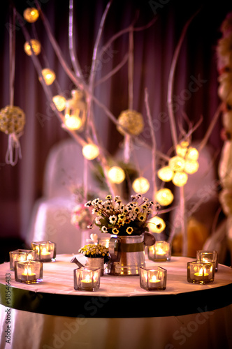 Candle light, weddings decoration