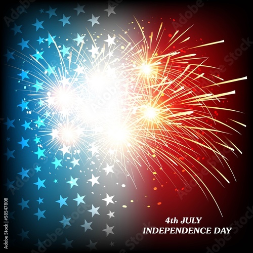 4th july american independence day celebration background illus