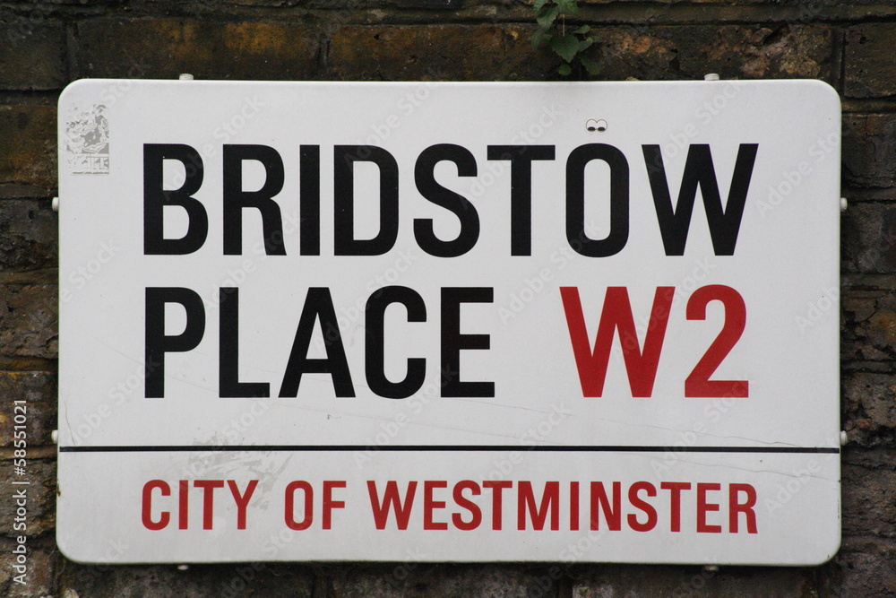Bridstow Place a famous London Street sign