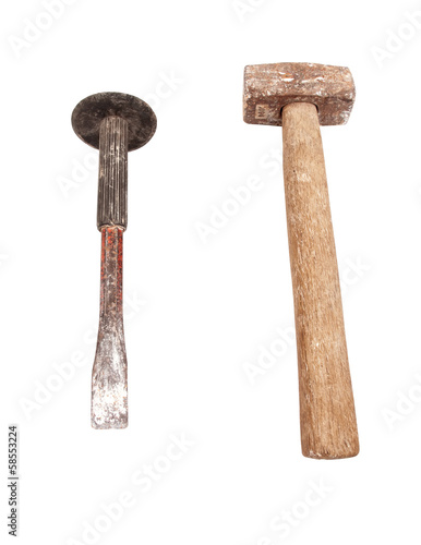 Chisel and hammer © burnel11