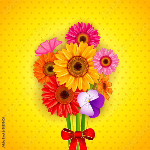 vector illustration of colorful Flower background