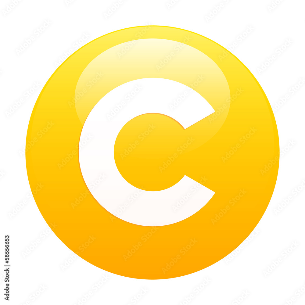 bouton internet copyright icon orange bouton internet copyright icon orange