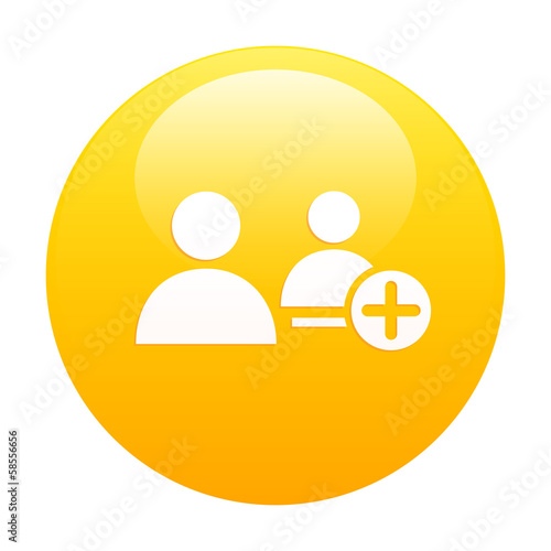 bouton internet contact icon orange