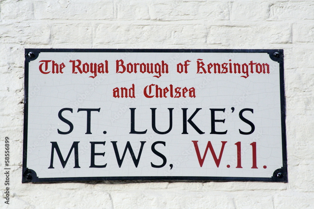 st lukes Mews w11 street sign st lukes Mews w11 street sign