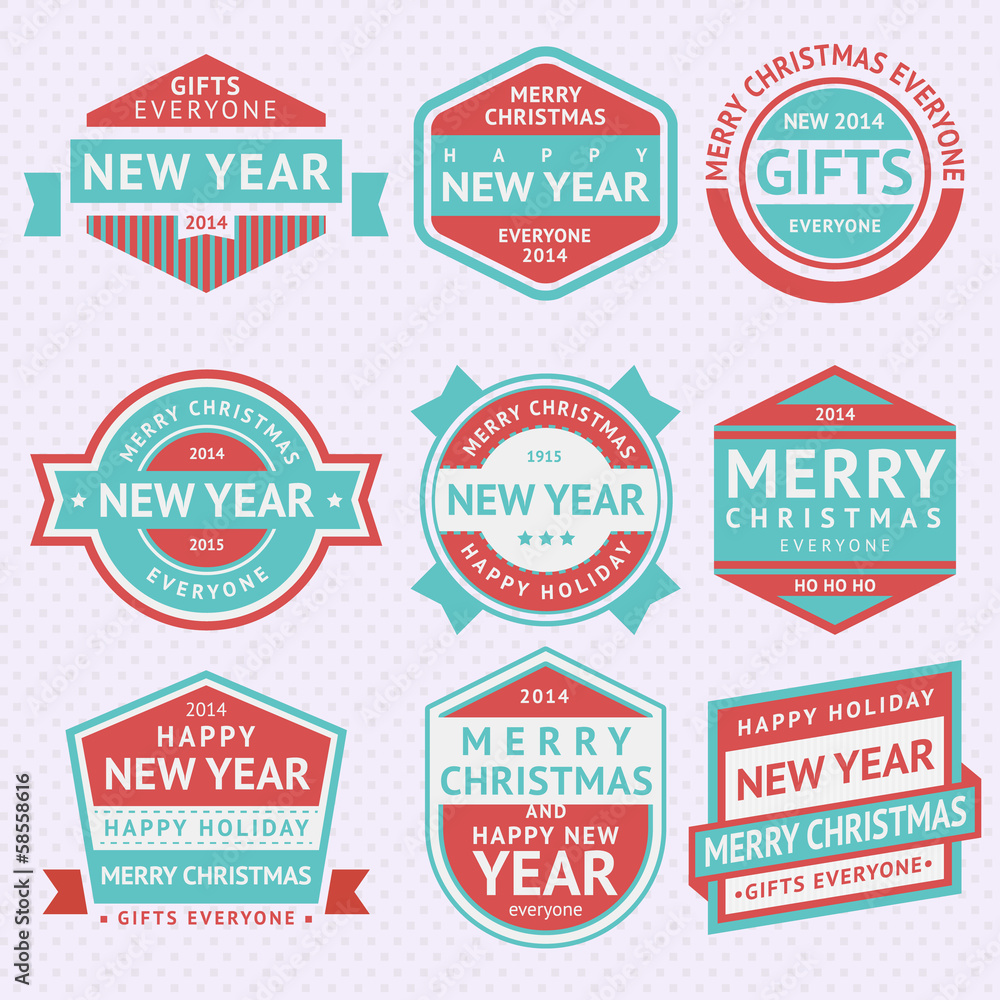 Set stickers for Christmas