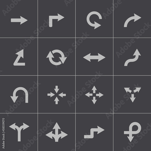 Vector black icon arrows icons