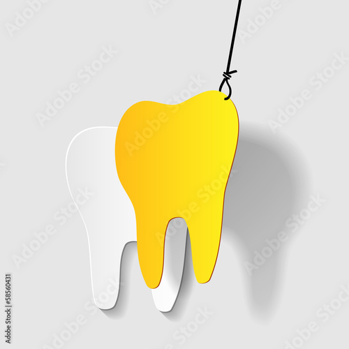 Sick tooth pulling off