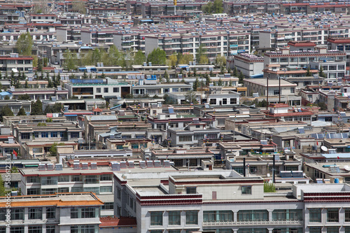 Panorama of the new city of Lhasa, Tibet