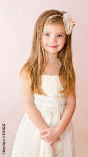 Adorable little girl in princess dress