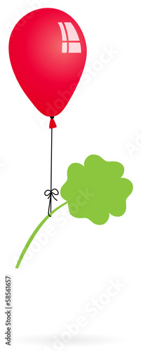 Luftballon mit Klee