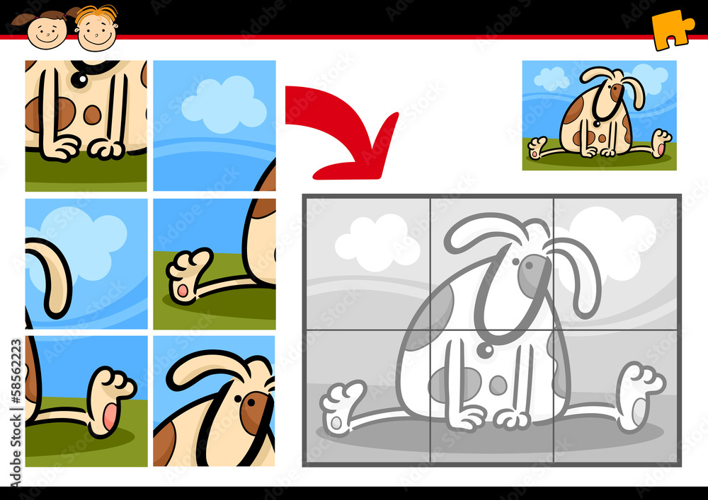 cartoon dog jigsaw puzzle game cartoon dog jigsaw puzzle game