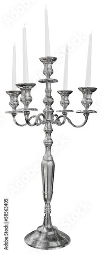 Old silver candlestick