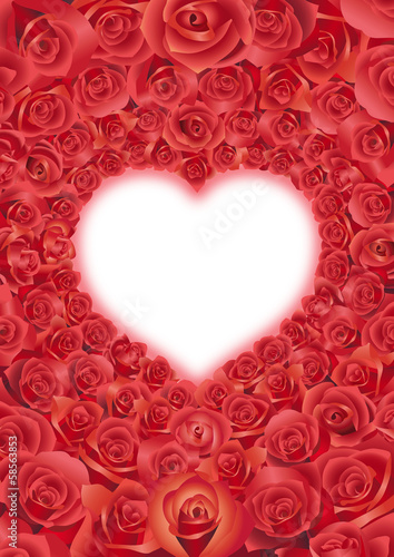 ハート形薔薇の花束