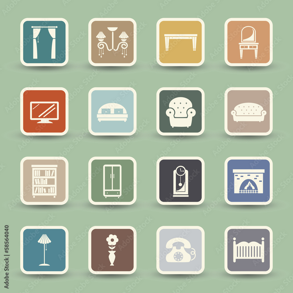 Furniture Icons set Furniture Icons set