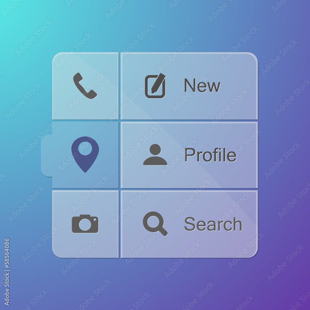 Smart phone application icon set
