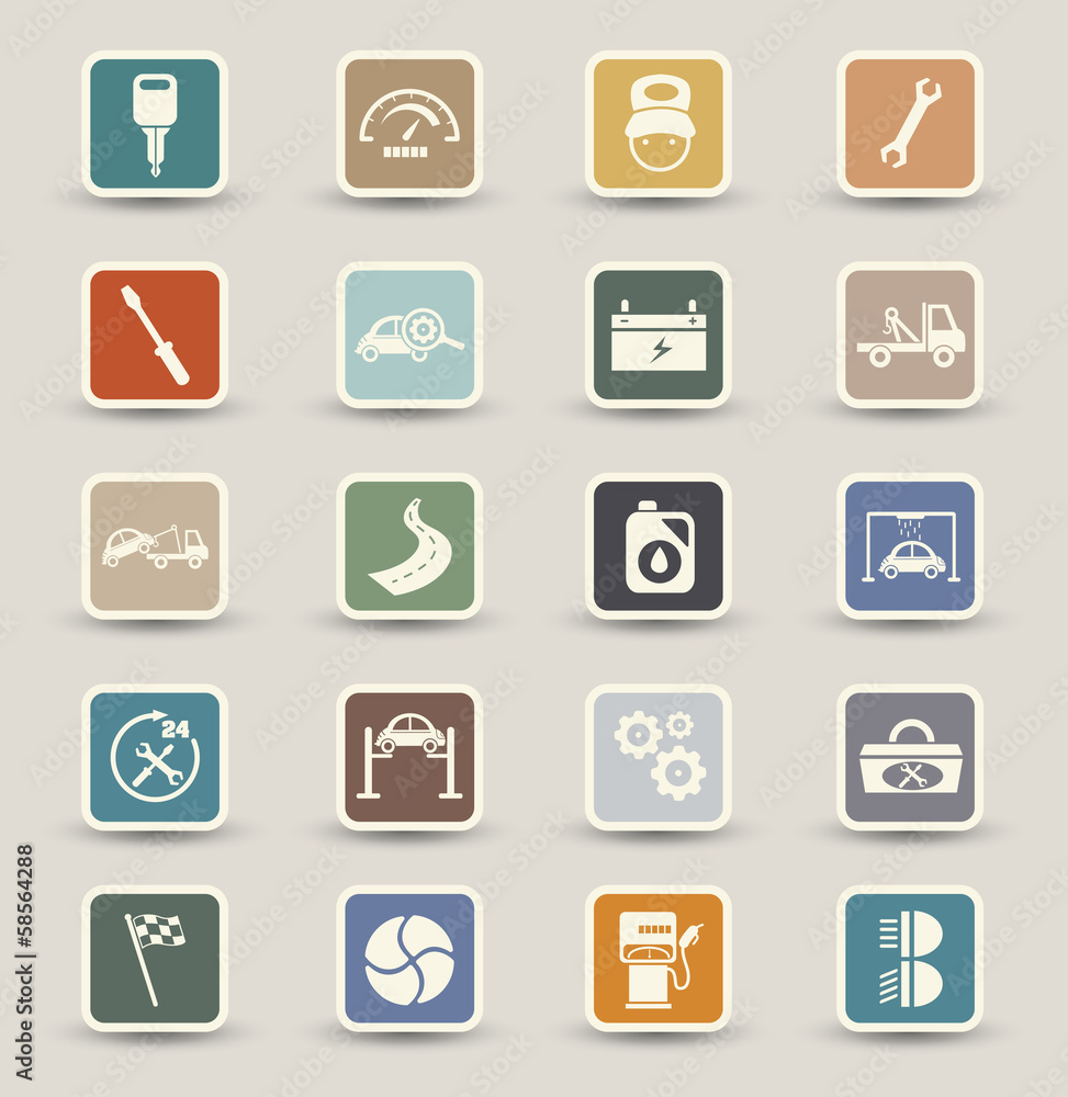 Car service maintenance icons Car service maintenance icons