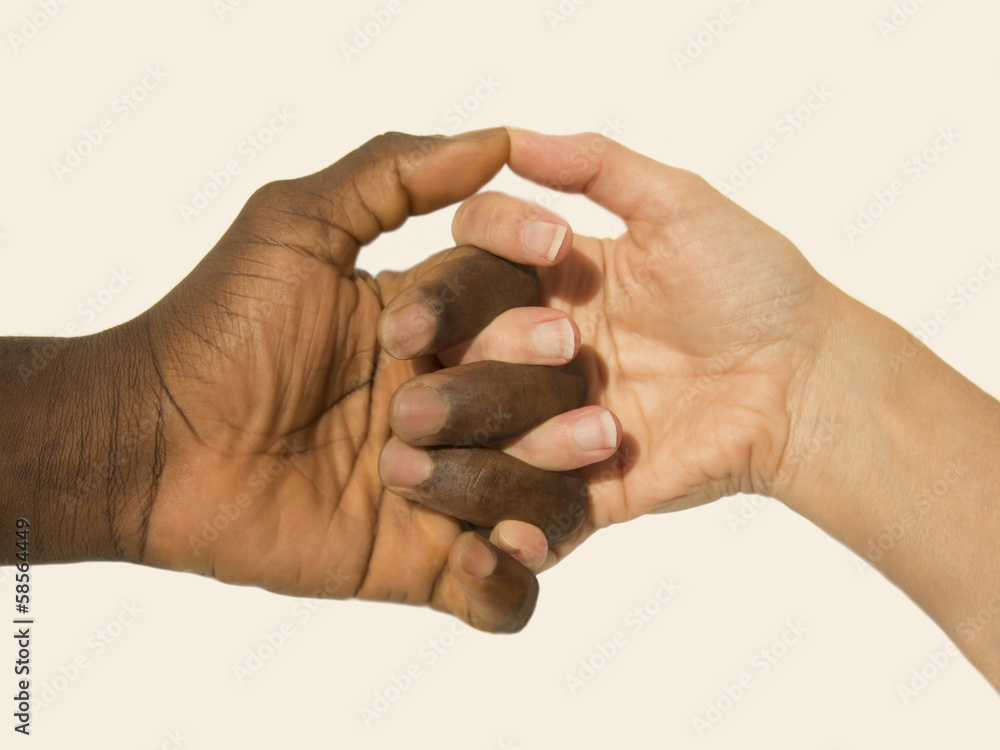 Mixity - Two joint hands symbolizing diversity Mixity - Two joint hands symbolizing diversity