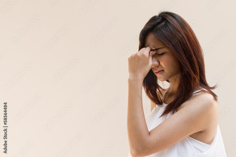 woman with headache, migraine, stress, insomnia, hangover woman with headache, migraine, stress, insomnia, hangover