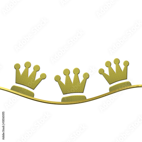 Obraz na plátne Christmas background, crowns of the Three wise men