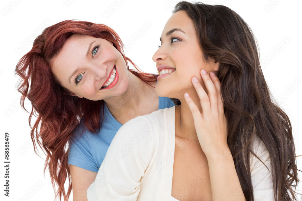 Close-up portrait of beautiful young female friends Close-up portrait of beautiful young female friends