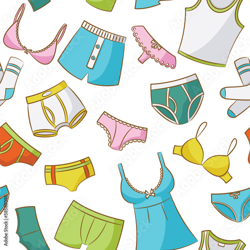 Female And Male Underwear Seamless Pattern