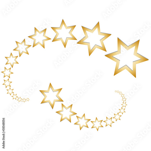 Frohe Weihnachten - Goldene Sternschnuppen - Sterne