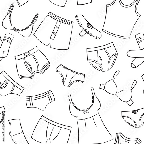 Female And Male Underwear Seamless Pattern