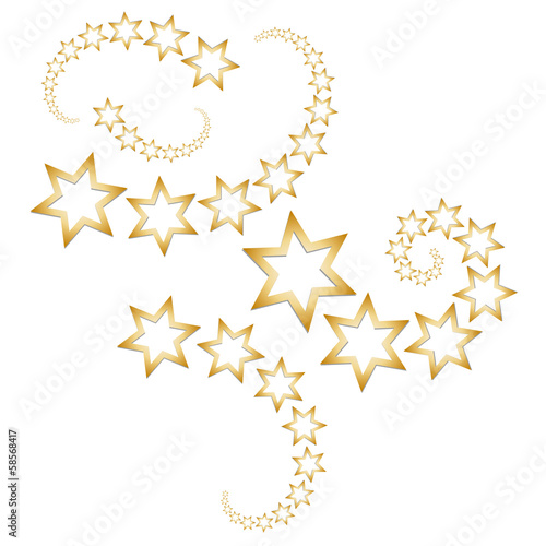 Goldene Sternschnuppen, Sternregen, Sterne - festliche deko zu Weihnachten